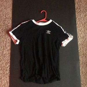 Adidas 3 Stripe Short Sleeve Top